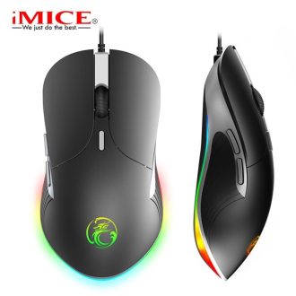   IMICE Vezetékes egér optikai, gaming X6, 6400dpi, USB, Fekete