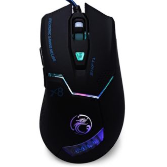   IMICE Vezetékes egér optikai, gaming X8, 3200dpi, USB, Fekete
