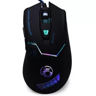   IMICE Vezetékes egér optikai, gaming X8, 3200dpi, USB, Fekete