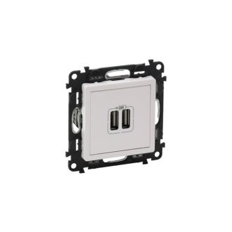   LEGRAND Valena Life kettős USB töltőaljzat beépített tápegységgel - 5V - 1500 mA fehér