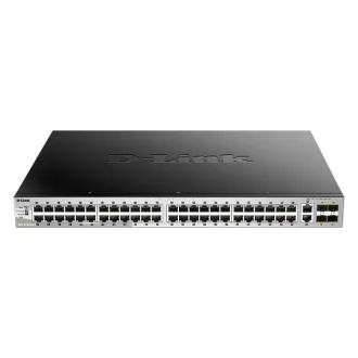   D-LINK Switch 48x1000Mbps (48xPOE) + 2xGigabit + 4xGigabit SFP+ Menedzselhető Rackes, DGS-3130-54PS/E