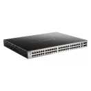 D-LINK Switch 48x1000Mbps (48xPOE) + 2xGigabit + 4xGigabit SFP+ Menedzselhető Rackes, DGS-3130-54PS/E