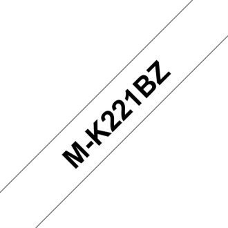   BROTHER szalag MK221BZ, Fehér alapon fekete, 9mm széles, 8m