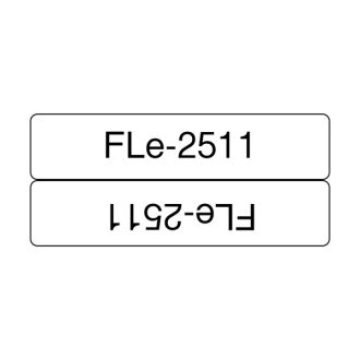   BROTHER szalag FLE2511, Elővágott, Fehér alapon feket, 21mm széles, 72db