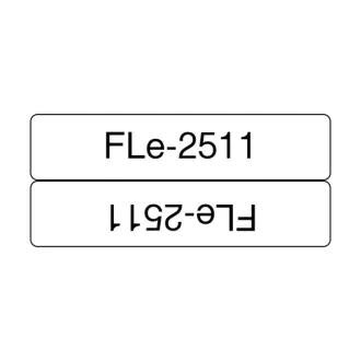   BROTHER szalag FLE2511, Elővágott, Fehér alapon feket, 21mm széles, 72db