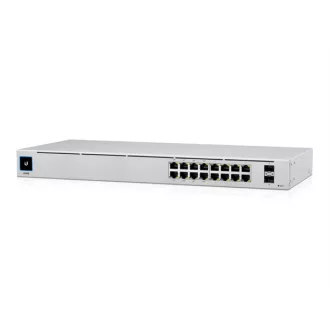   UBiQUiTi Switch 16x1000Mbps (8xPOE+) + 2x1000Mbps SFP, Menedzselhető, Rackes - USW-16-POE