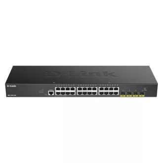   D-LINK Switch 24x1Gbps + 4xGigabit SFP+ Menedzselhető Rackes, DGS-1250-28X/E