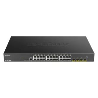   D-LINK Switch 48x1Gbps (48xPOE) + 4xGigabit SFP+ Menedzselhető Rackes, DGS-1250-52XMP/E