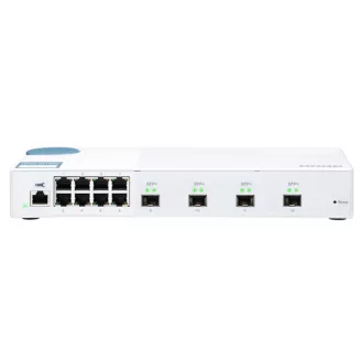   QNAP Switch 8x1000Mbps + 4x10000Mbps SFP+, Menedzselhető, Asztali - QSW-M408S
