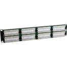 EXCEL Patch Panel Cat.5e UTP 48 portos 2U, fekete
