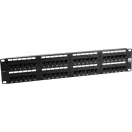 EXCEL Patch Panel Cat.5e UTP 48 portos 2U, fekete