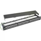 EXCEL Patch Panel Cat.6 FTP 24 portos 1U, fekete