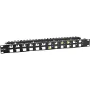 EXCEL Patch Panel Döntött moduláris 24 portos 1U, fekete