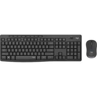   LOGITECH Billentyűzet + egér - MK295 Silent Vezeték Nélküli Combo Grafitszürke, US