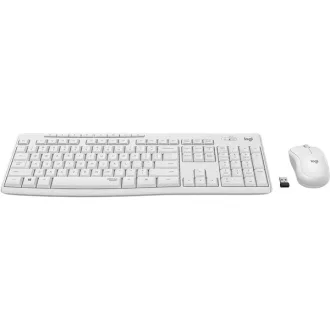   LOGITECH Billentyűzet + egér - MK295 Silent Vezeték Nélküli Combo Piszkosfehér, US