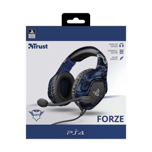 TRUST Gaming mikrofonos fejhallgató PS4™-hez 23532 (GXT 488 Forze-B PS4 Gaming Headset PlayStation® - blue)