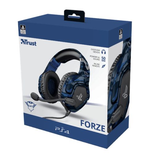 TRUST Gaming mikrofonos fejhallgató PS4™-hez 23532 (GXT 488 Forze-B PS4 Gaming Headset PlayStation® - blue)