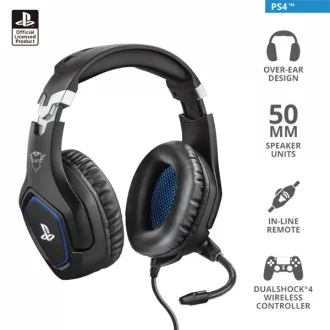   TRUST Mikrofonos fejhallgató PS4™-hez 23530, GXT 488 Forze PS4 Gaming Headset PlayStation® official licensed product