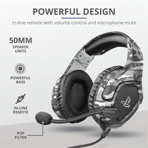 TRUST Mikrofonos fejhallgató PS4™-hez 23531 (GXT 488 Forze PS4 Gaming Headset PlayStation® - grey)