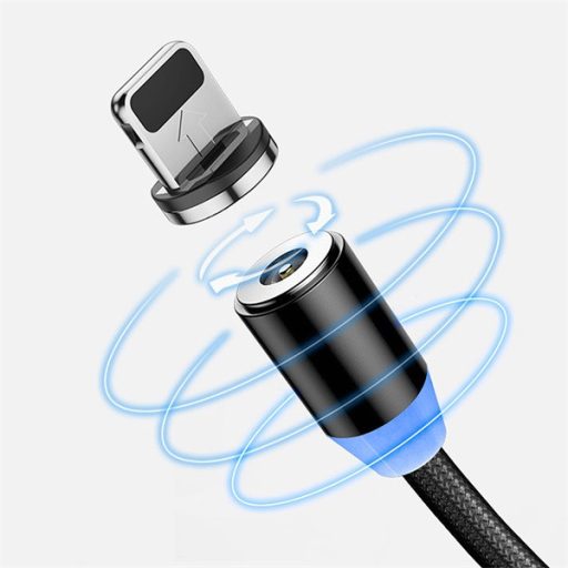 COLORWAY Kábel, Cable 3in1 (Lightning+MicroUSB+Type-C) Magnetic 2.4A 1M black (CW-CBUU020-BK)