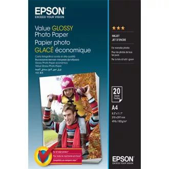 EPSON Fotópapír Value Glossy Photo Paper - A4 - 20 Lap