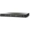 CISCO Switch 48x100Mbps + 2x1000Mbps SFP Kombó + 2x1000Mbps SFP, Fémházas, Rackes, Menedzselhető - SF350-48-K9-EU