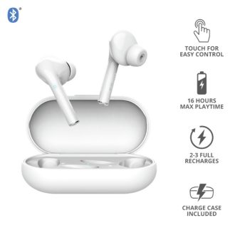   TRUST Bluetooth vezetékmentes fülhallgató 23705 (Nika Touch Bluetooth Wireless Earphones - white)