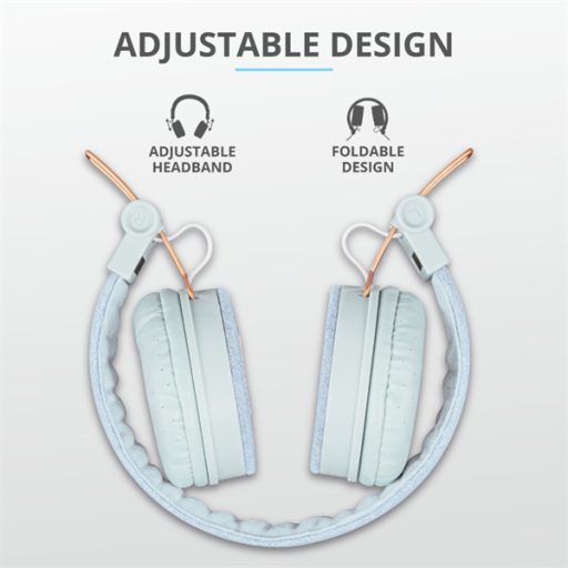 TRUST Fejhallgató 23610 (Fyber Headphones - light denim)