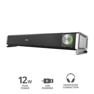   TRUST Hangszórópanel asztali számítógéphez és TV-hez 21046 (Asto Soundbar for PC & TV)
