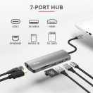 TRUST Hétfunkciós USB-C többportos adapter 23775 (Dalyx 7-in-1 USB-C Multiport Adapter)