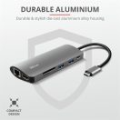 TRUST Hétfunkciós USB-C többportos adapter 23775 (Dalyx 7-in-1 USB-C Multiport Adapter)