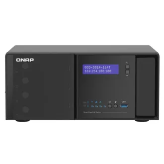   QNAP Switch QGD-3014-16PT-8G 16-port, 14x1GbE, 2x1GbE SFP/RJ45 Combo Ports, Web Managed