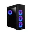 CHIEFTEC Ház Gaming Scorpion 3 ATX, 4x120mm RGB ventilátor, RGB vezérlő, Tápegység nélkül, Edzett Üveg, Fekete