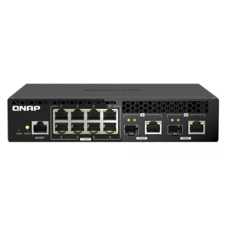   QNAP Switch 8x2500Mbps + 2x10000Mbs SFP+/RJ45 Combo, Menedzselhető, Rackes - QSW-M2108R-2C
