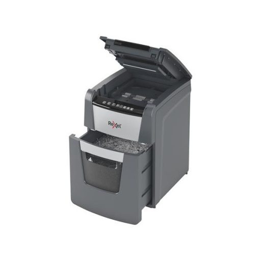 REXEL Iratmegsemmisítő, konfetti, 90 lap, "Optimum AutoFeed+ 90X"