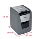 REXEL Iratmegsemmisítő, konfetti, 90 lap, "Optimum AutoFeed+ 90X"