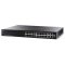 CISCO Switch 24x100Mbps (24xPOE+) + 2xGigabit kombó SFP + 2x1000Mbps SFP, Fémházas Rackes, Menedzselhető, SF350-24MP-K9-