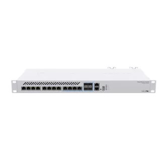   MIKROTIK Cloud Router Switch 1x100Mbps + 8x10Gbps + 4x10Gbps Combo SFP+, Redundáns, Rackes - CRS312-4C+8XG-RM