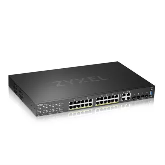   ZYXEL Switch 24x1000Mbps (24xPOE) + 4xGigabit kombó SFP, Menedzselhető Rackes, GS2220-28HP-EU0101F