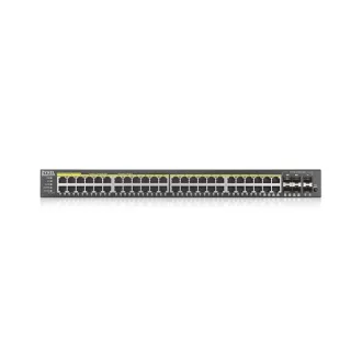   ZYXEL Switch 44x1000Mbps (44xPOE) + 4xGigabit kombó SFP + 2xGigabit SFP, Menedzselhető Rackes, GS2220-50HP-EU0101F