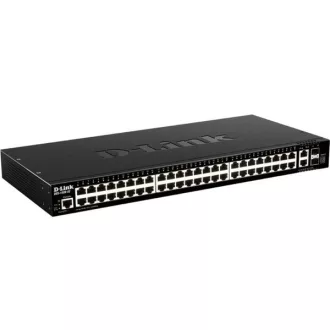   D-LINK Switch 48x1000Mbps + 2x10G + 2xGigabit SFP+ Menedzselhető Rackes, DGS-1520-52/E
