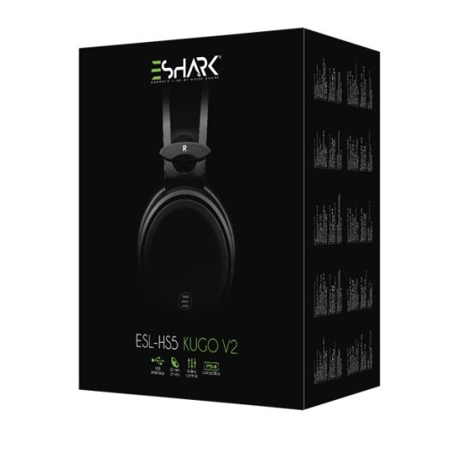 ESHARK KUGO-V2 gamer/esport fejhallgató, USB