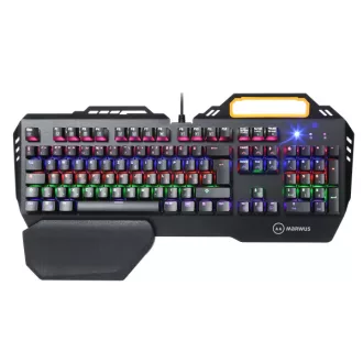   MARWUS GK110 vezetékes, mechanikus gamer HU billentyűzet LED világítással (blue switch)