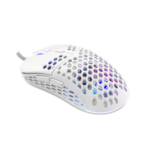 ESHARK NAGINATA-W gamer/esport egér, fehér