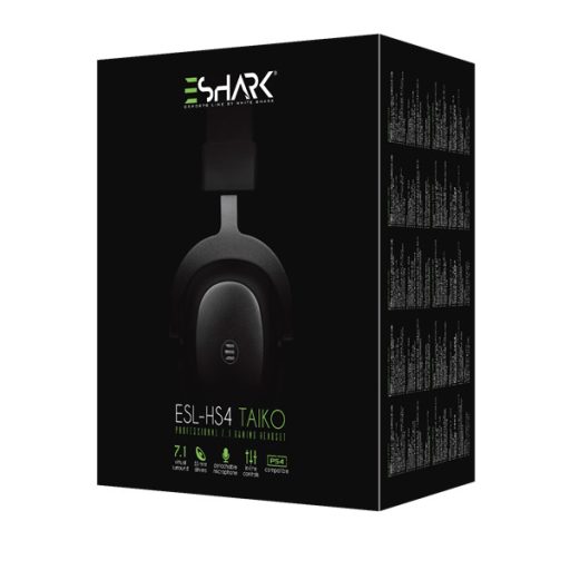 ESHARK TAIKO 7.1 gamer/esport fejhallgató, USB
