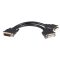 AXAGON 8in LFH 59 Male to Dual Female DVI I DMS 59 Cable (Connect two DVI monitors to your DMS / LFH )