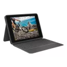 LOGITECH Billentyűzet - Rugged Folio Ipad (7, 8 gen.) Grafitszürke, UK