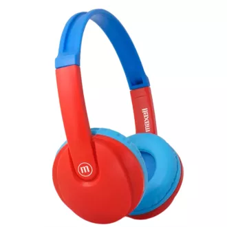   MAXELL Fejhallgató, HP-BT350 BT, gyerekeknek, headset, integrált mikrofon, Bluetooth & 3.5mm Jack, kék-piros