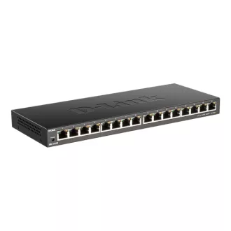 D-LINK Switch 16x1000Mbps Fémházas Asztali, DGS-1016S/E