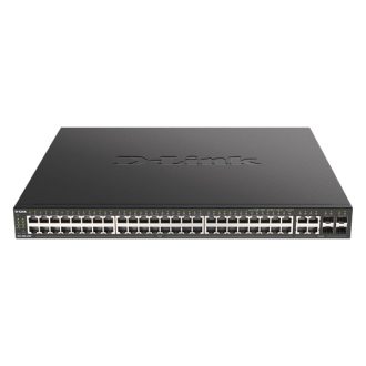   D-LINK Switch 48x1000Mbps (48xPOE) + 4xGigabit SFP kombó Fémházas, Menedzselhető (370W POE), DGS-2000-52MP